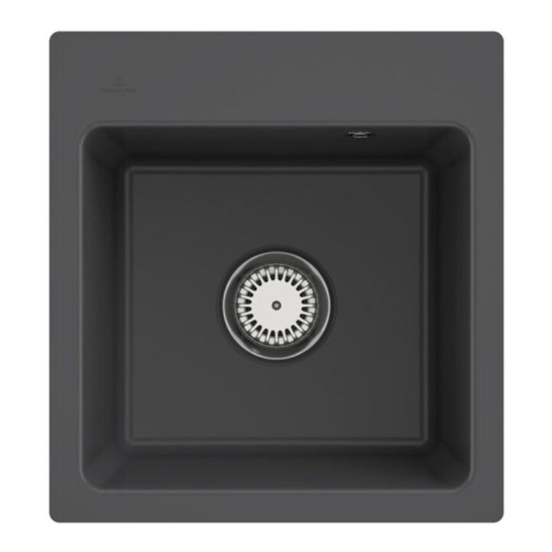 V&B bündige Spüle Subway 45 XS Flat m Abl.garn, Handbetätigung, graphit