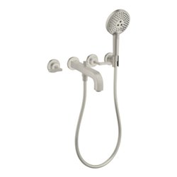 hansgrohe Fertigmontageset Axor Citterio UP-3-Loch-Wannenarm, m HG, Edelstahl-Optik