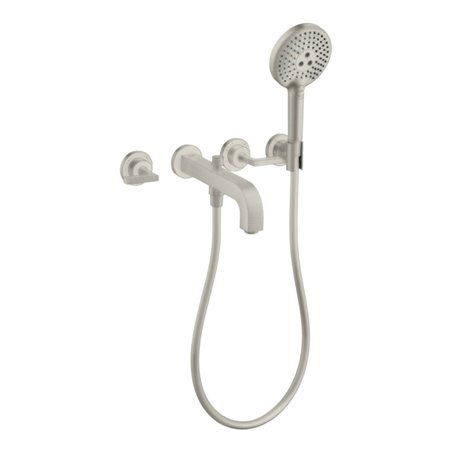 hansgrohe Fertigmontageset Axor Citterio UP-3-Loch-Wannenarm, m HG, Edelstahl-Optik