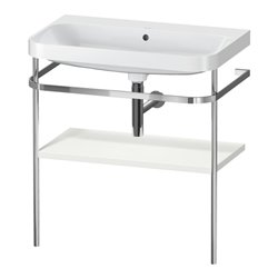 Duravit Möbelwaschtisch-Kombi Happy D.2 Plus 77,5x49cm, o HL, No we s-matt, m Konsole