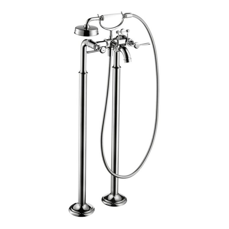 hansgrohe Fertigmontageset Axor Montreux Zwei-Griff-Spültischarmatur, boden, m HG, brush. ni.