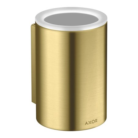 hansgrohe Zahnputzbecher Axor Universal Circular d 76x114mm, Wandmontage, brushed brass