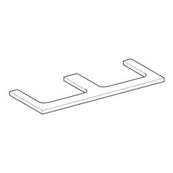 Geberit Waschtisch-Platte One 120x3x47cm, lava/lackiert m, AS 2-fach