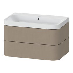 Duravit Möbelwaschtisch Happy D.2 Plus 77,5x49cm, o. HL, leinen, 2 Schubkästen