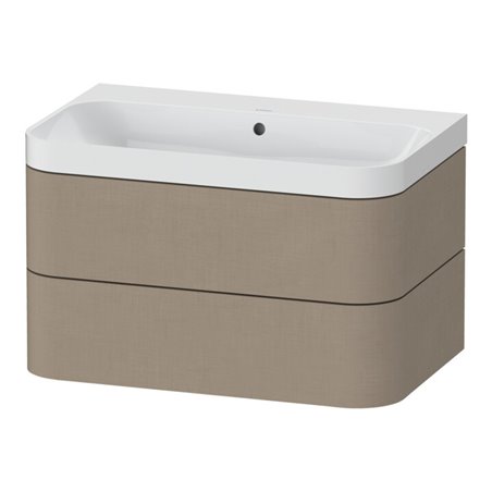 Duravit Möbelwaschtisch Happy D.2 Plus 77,5x49cm, o. HL, leinen, 2 Schubkästen