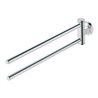 Duravit Handtuchhalter D-Code 5x9x44,7cm, 2-armig, schwenkbar, chrom