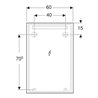 Geberit Lichtspiegel Option Basic Beleuchtung oben, 60x90cm