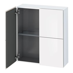 Duravit Halbhochschrank L-Cube 70x24,3x80cm, 2 Türen, taupe supermatt