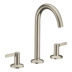hansgrohe 3-Loch-Waschtischarmatur 170 Axor One A 140mm, m Pus-Op-Abl, m HG, brush. ni.
