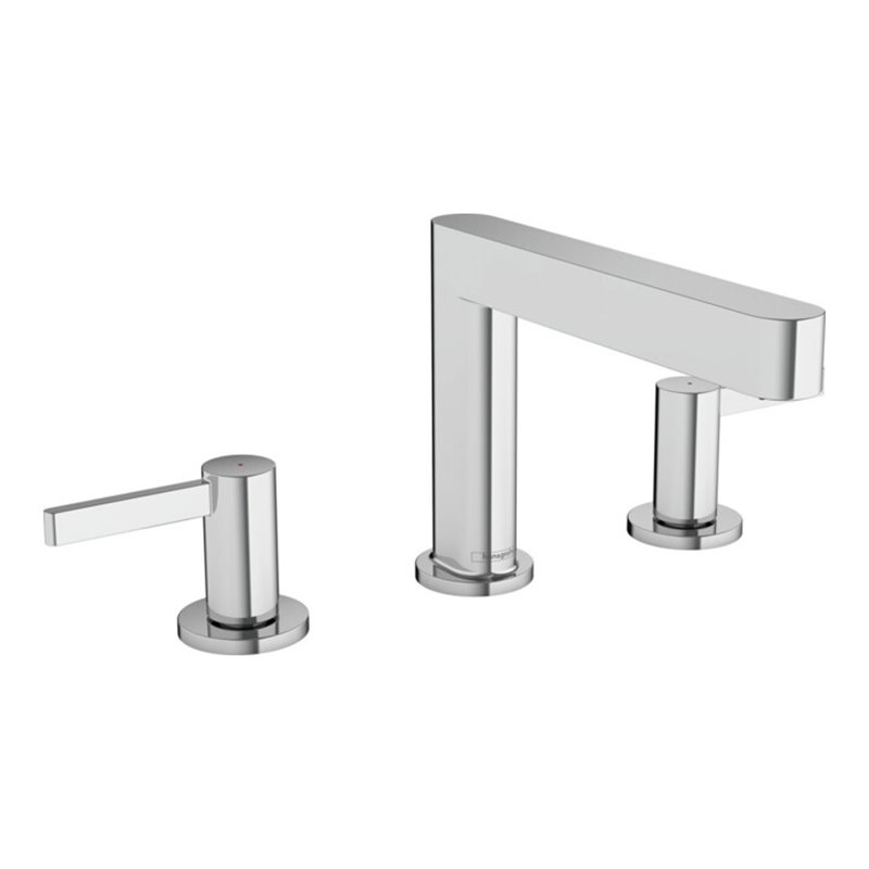 hansgrohe 3-Loch-Waschtischarmatur 110 Finoris mit Push-Open-Ablaufgarnitur, chrom