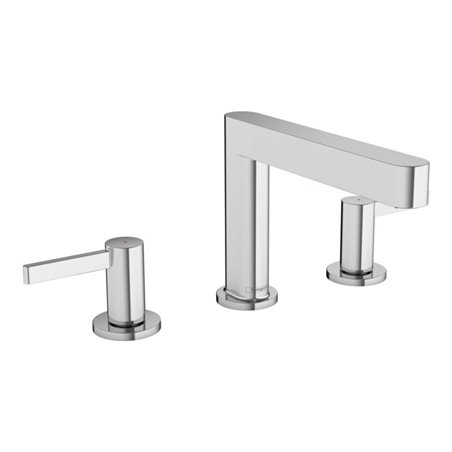 hansgrohe 3-Loch-Waschtischarmatur 110 Finoris mit Push-Open-Ablaufgarnitur, chrom