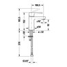 Duravit Waschtisch-Einhebelmischer S Fresh + -Flow B.2 o. Zugst.Abl.Gar., Ausl. 101mm, chrom