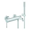 Grohe Wannen-Einhebelmischer Essence chrom, Wandmontage, mit Brausegarnitur