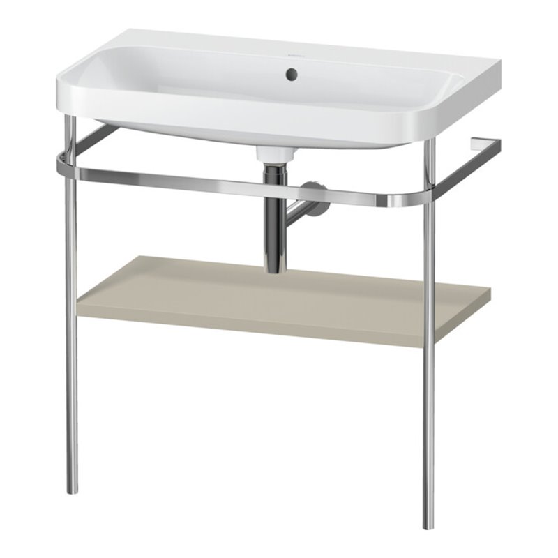 Duravit Möbelwaschtisch-Kombi Happy D.2 Plus 77,5x49cm, o. HL, Tau s-matt, m Konsole