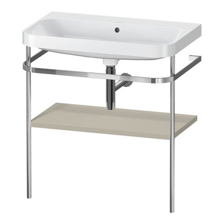 Duravit Möbelwaschtisch-Kombi Happy D.2 Plus 77,5x49cm, o. HL, Tau s-matt, m Konsole