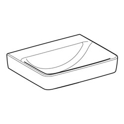 Geberit Waschtisch Renova Plan 55x44cm, o. Hahnl., ohne Überlauf, weiß