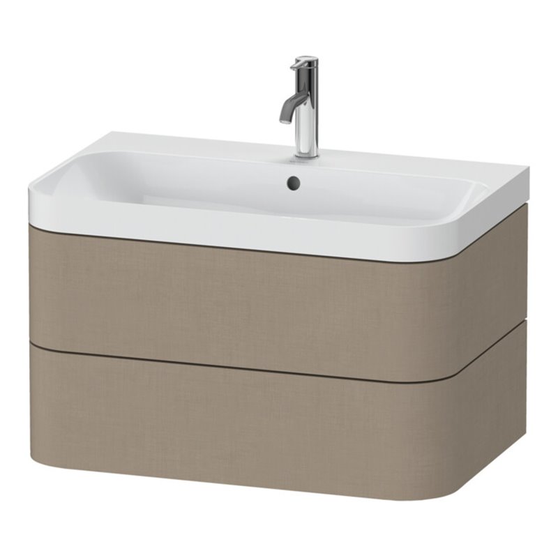 Duravit Möbelwaschtisch Happy D.2 Plus 77,5x49cm, 1 HL, leinen, 2 Schubkästen