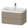 Duravit Möbelwaschtisch Happy D.2 Plus 77,5x49cm, 1 HL, leinen, 2 Schubkästen