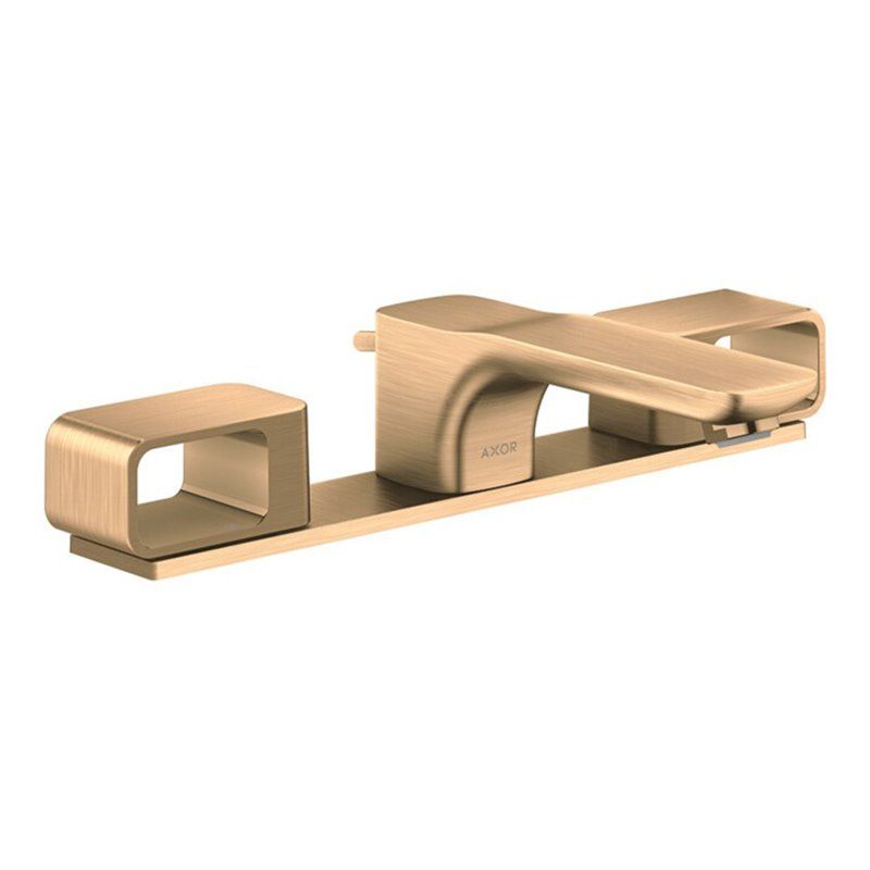 hansgrohe 3-Loch-Waschtischarmatur 50 Axor Urquiola A 180mm, m ZugstAblGar, Pl., brush. bron