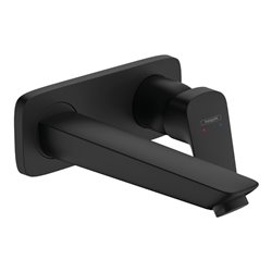 hansgrohe Einhebel-Waschtischarmatur Logis matt-sw, UP, f Wandmont., Ausl. 195mm