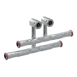 Geberit Anschluss-T-Stück-Set Mapress C-St. d 15x15mm, VL/RL, m KVS, Auß. vz