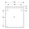 Geberit Lichtspiegel Option Basic Beleuchtung oben, 80x90cm