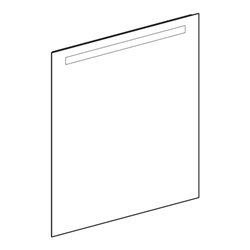 Geberit Lichtspiegel Option Basic Beleuchtung oben, 80x90cm