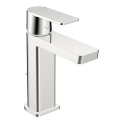 Hansa Waschtisch-Einhebelmischer HANSASTELA m Ablaufgarnitur, Ausladung 134mm, chrom