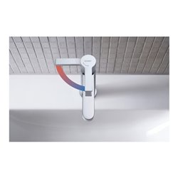 Duravit Waschtisch-Einhebelmischer S Fresh + -Flow B.2 m Zugst.Abl.Gar., Ausladung 139mm, chrom