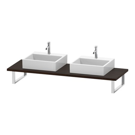 Duravit Konsole L-Cube 80-200x55cm, 2 A., Stär 3cm, Nussb geb.