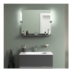 Duravit Spiegel-Ablage Sivida 85x65x3,6cm, graph Matt, montiert, chrom