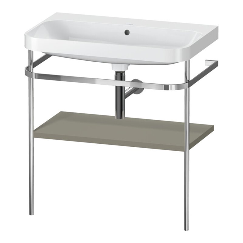 Duravit Möbelwaschtisch-Kombi Happy D.2 Plus 77,5x49cm, o HL, st-g s-matt, m Konsole