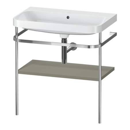 Duravit Möbelwaschtisch-Kombi Happy D.2 Plus 77,5x49cm, o HL, st-g s-matt, m Konsole