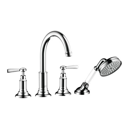 hansgrohe Fertigmontageset Axor Montreux 4-L-BW-Rand-Arm., m Hebelgr., brush. ni.