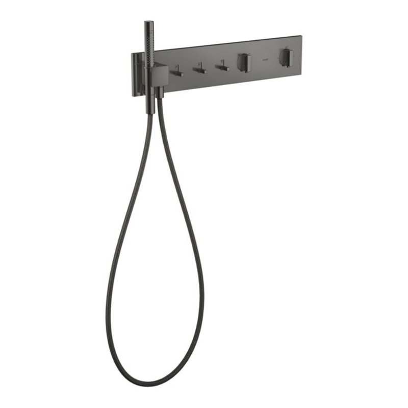 hansgrohe Fertigset ShowerComposition UP-THM, 3 Verbr., polished black chrome
