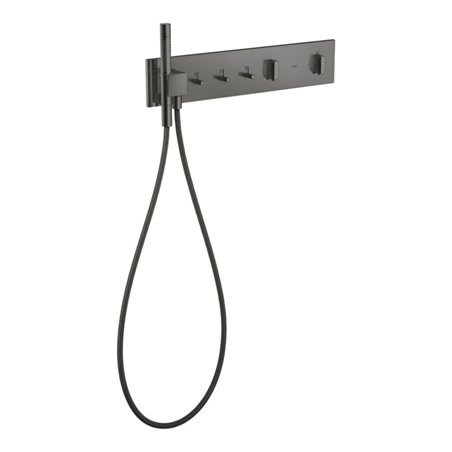 hansgrohe Fertigset ShowerComposition UP-THM, 3 Verbr., polished black chrome