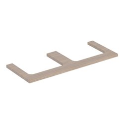 Geberit Waschtisch-Platte One 120x3x47cm, Eiche/Mela Holz, AS 2-fach