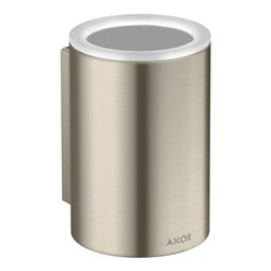 hansgrohe Zahnputzbecher Axor Universal Circular d 76x114mm, Wandmontage, brushed nickel