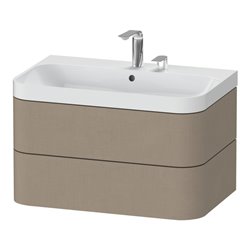 Duravit Möbelwaschtisch Happy D.2 Plus 77,5x49cm, 2 HL, leinen, 2 Schubkästen