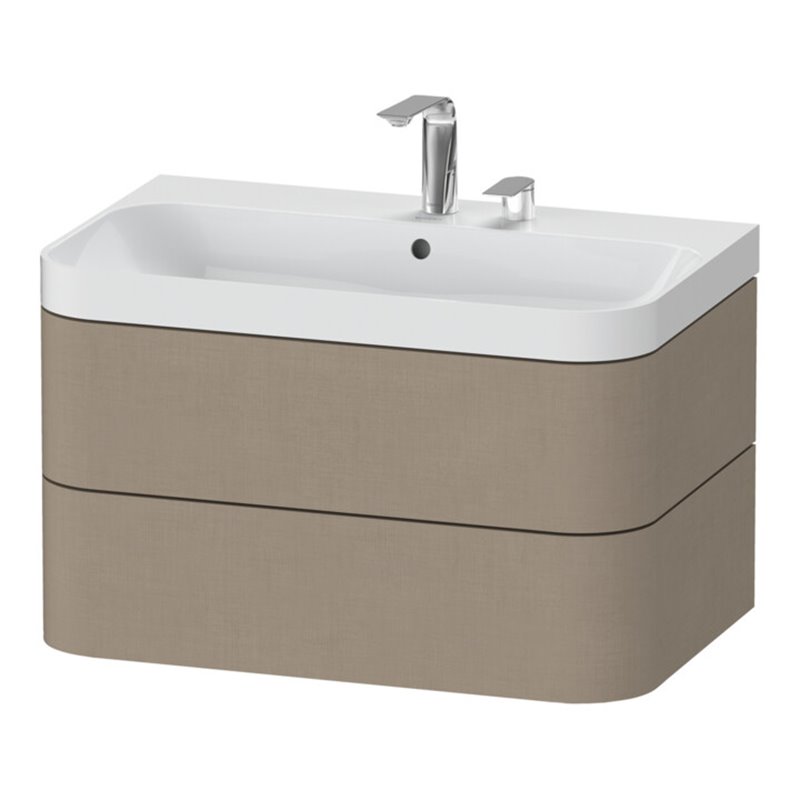 Duravit Möbelwaschtisch Happy D.2 Plus 77,5x49cm, 2 HL, leinen, 2 Schubkästen