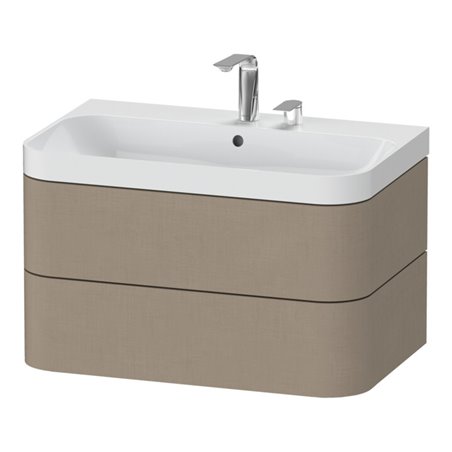 Duravit Möbelwaschtisch Happy D.2 Plus 77,5x49cm, 2 HL, leinen, 2 Schubkästen