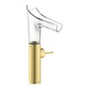 hansgrohe Waschtisch-Einhebelmischer Axor Starck V 220 m Glas, unverschließ Abl.garn, brush. br