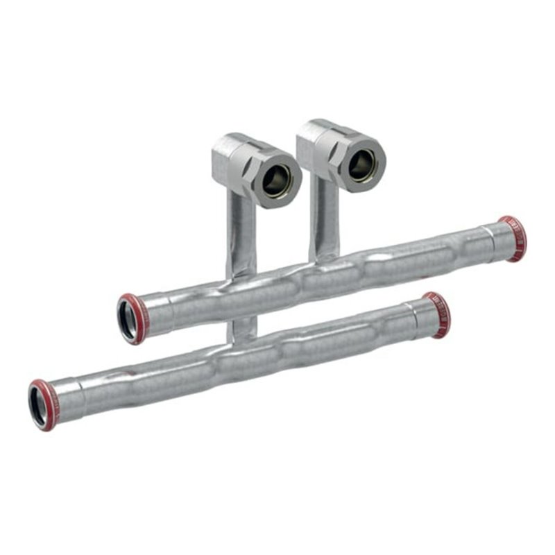 Geberit Anschluss-T-Stück-Set Mapress C-St. d 18x15mm, VL/RL, m KVS, Auß. vz