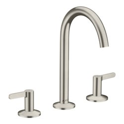hansgrohe 3-Loch-Waschtischarmatur 170 Axor One A 140mm, m Pus-Op-Abl, m HG, ES Finish