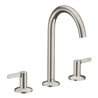 hansgrohe 3-Loch-Waschtischarmatur 170 Axor One A 140mm, m Pus-Op-Abl, m HG, ES Finish