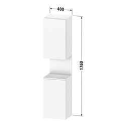 Duravit Hochschrank Qatego 40x36x1760cm, 2 T, B, An l, gra m/ba ma
