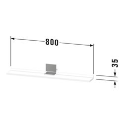 Duravit Spiegel-Ablage Sivida 85x65x3,6cm, Ei Marm, mont., sw