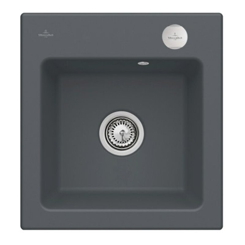 V&B bündige Spüle Subway 45 XS Flat m Abl.garn, Excenterbetätigung, graphit