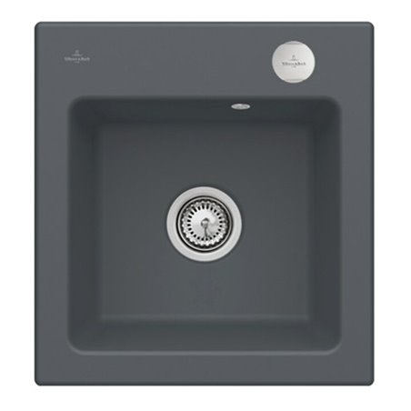 V&B bündige Spüle Subway 45 XS Flat m Abl.garn, Excenterbetätigung, graphit