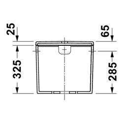 Duravit Spülkasten D-Code 39x14,5cm, 4,5/3 l, w, f An re o. li